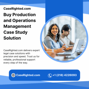 Buy Production and Operations Management Case Study Solution